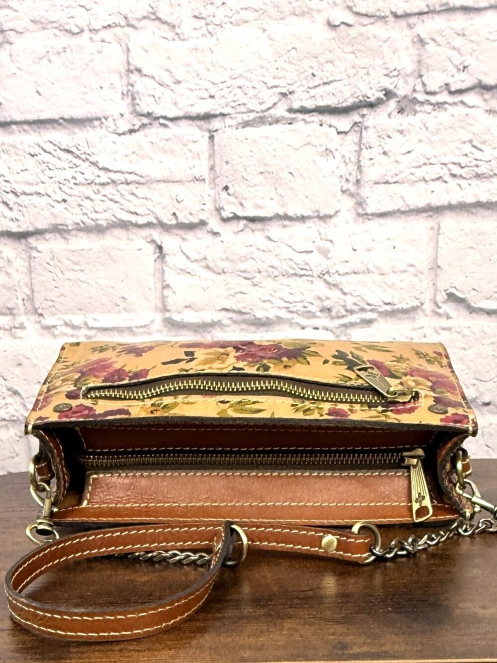 Patricia Nash Apricale Antique Rose Leather Floral Purse - Shoulder/Wristlet - Picture 3 of 7